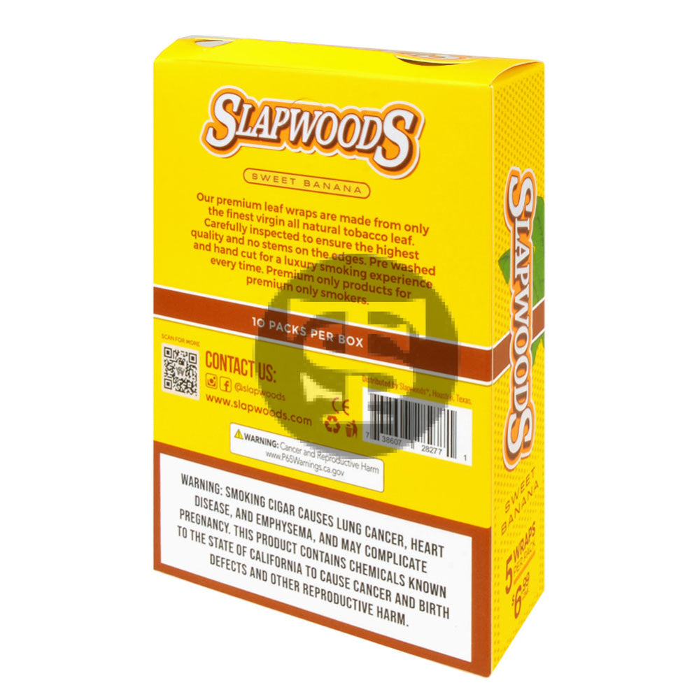 Slapwoods Sweet Banana Cigar Wraps, 10 packs of 5 – Tobacco Stock