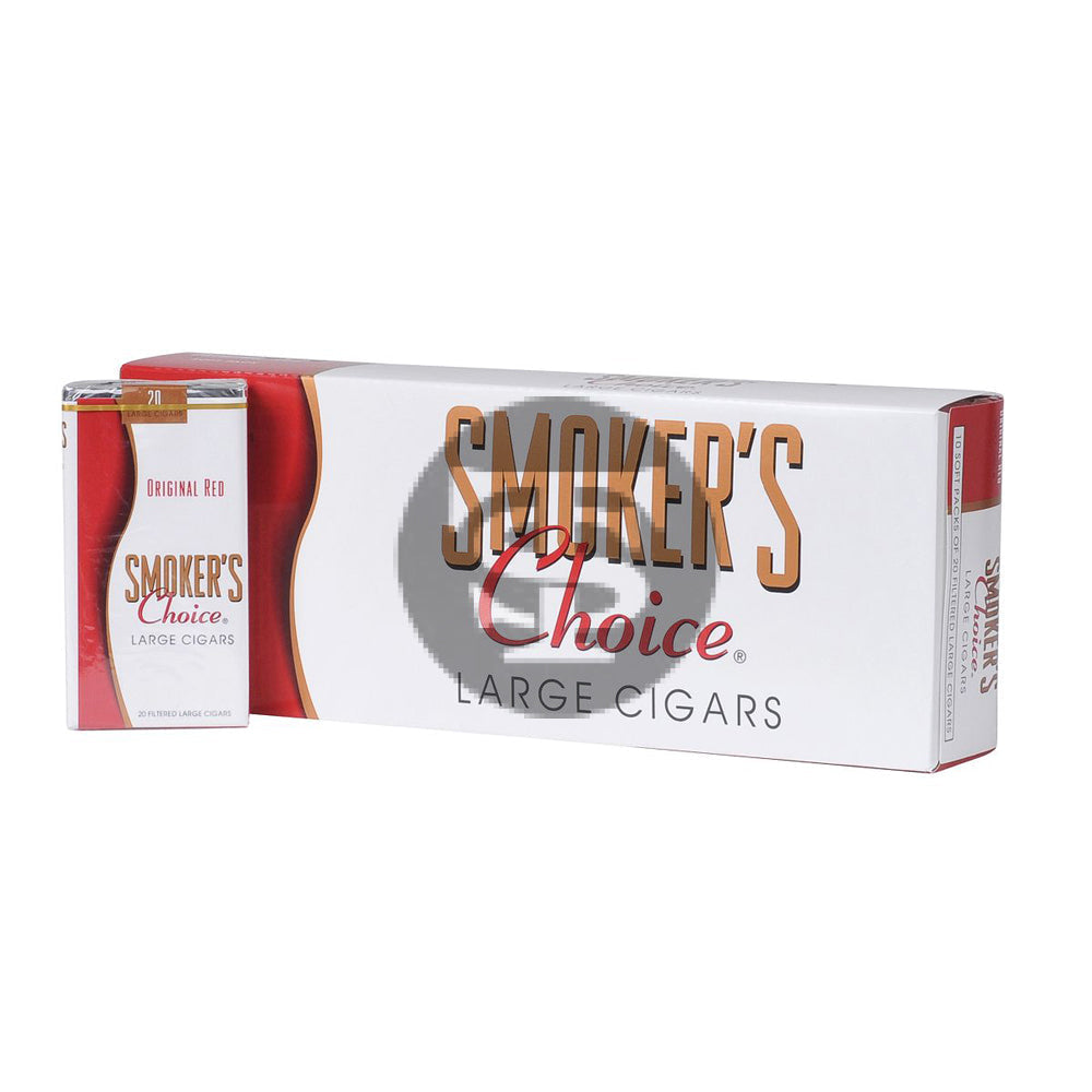 Smoker's Choice Original Red Filtered Cigars 10 Packs of 20 1