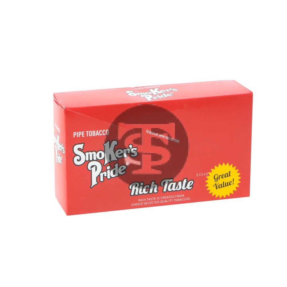 Smoker's Pride Rich Taste Pipe Tobacco 12 Pouches of .65 oz. 1