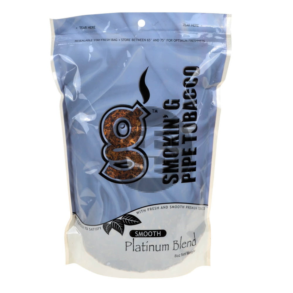 Smokin' G Pipe Tobacco Smooth Platinum Blend 8 oz. Bag 1