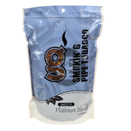 Smokin' G Pipe Tobacco Smooth Platinum Blend 8 oz. Bag 1