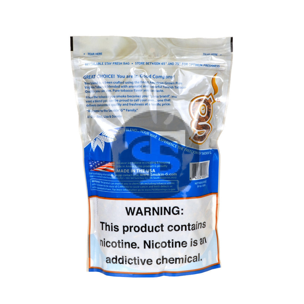 Smokin’ G Pipe Tobacco Turkish Mellow Blend 8 oz. Bag