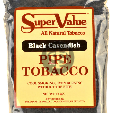 Super Value Pipe Tobacco Black Cavendish 12 oz. Bag