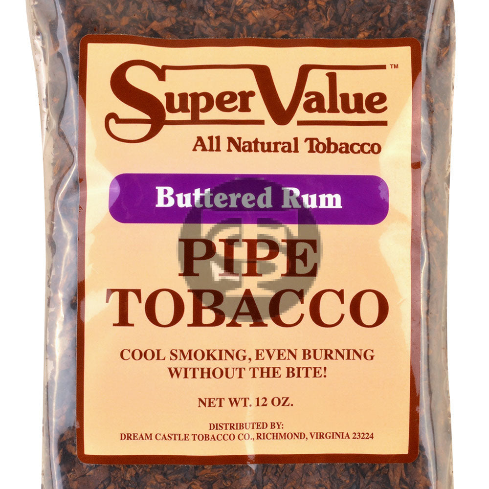 Super Value Pipe Tobacco Buttered Rum 12 oz. Bag