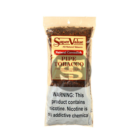 Super Value Pipe Tobacco Natural Cavendish 12 oz. Bag 1