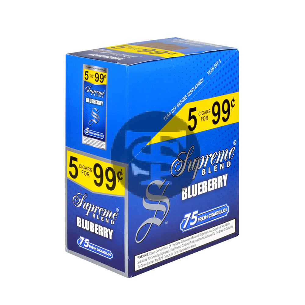 Supreme Blend Cigarillos 5 for 99 Cents Blueberry 15 Packs of 5 1