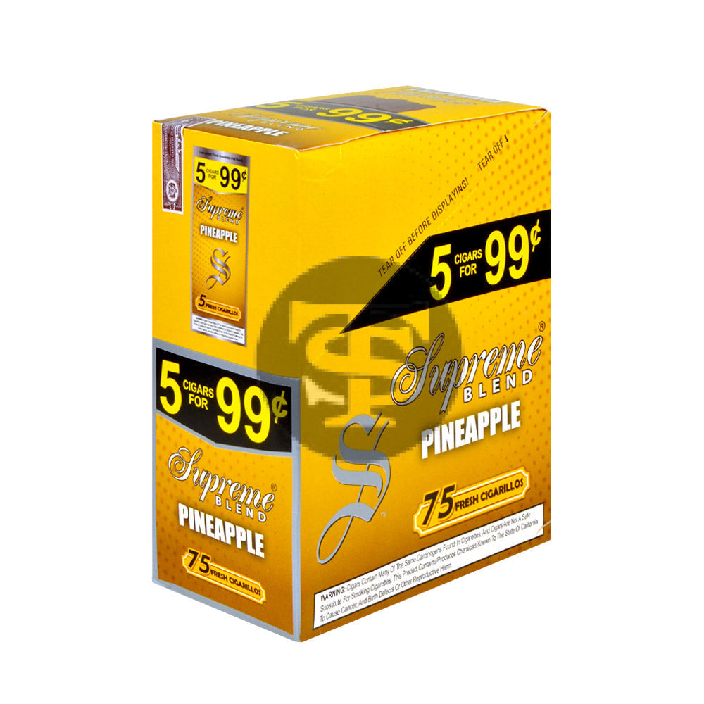 Supreme Blend Cigarillos 5 for 99 Cents Pineapple 15 Packs of 5 1