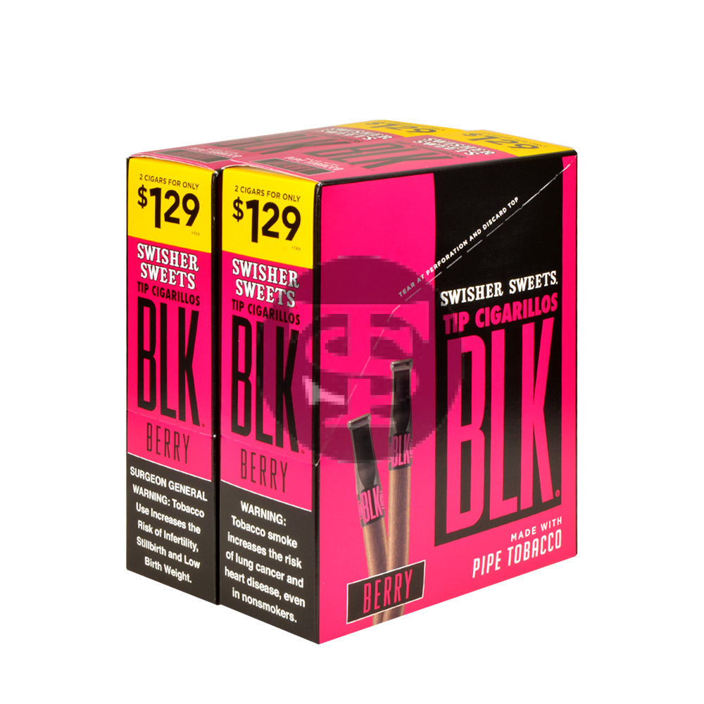 Swisher Sweets BLK Tip Cigarillos $1.29 Berry 30 pouches of 2