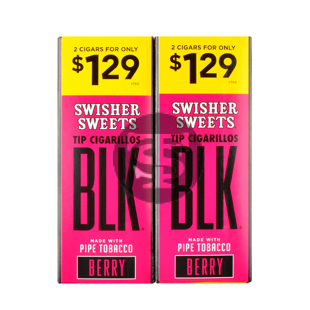Swisher Sweets BLK Tip Cigarillos $1.29 Berry 30 pouches of 2
