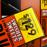Swisher Sweets BLK Tip Cigarillos $1.29 Cocoa 30 pouches of 2