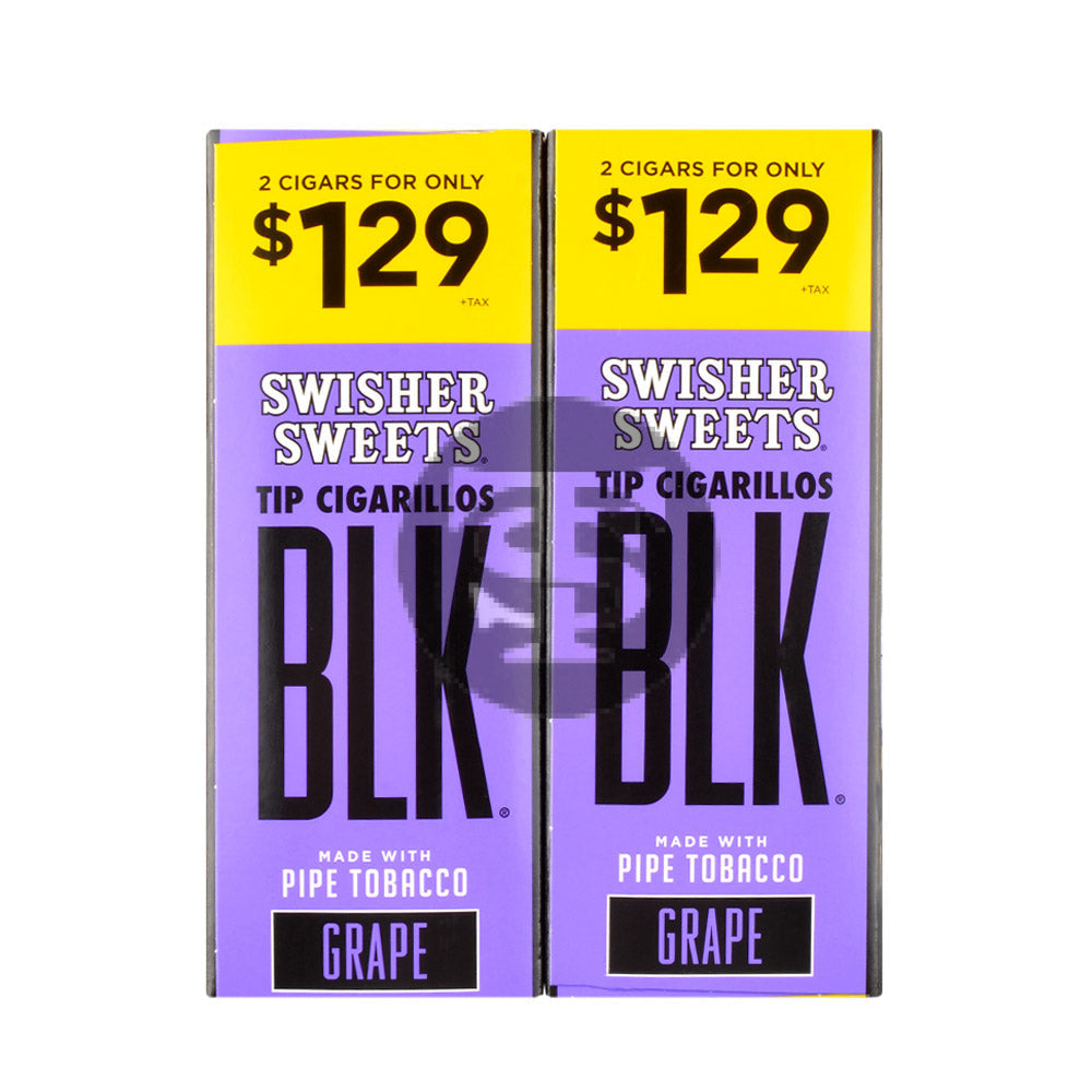 Swisher Sweets BLK Tip Cigarillos $1.29 Grape 30 pouches of 2