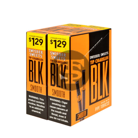 Swisher Sweets BLK Tip Cigarillos $1.29 Smooth 30 pouches of 2