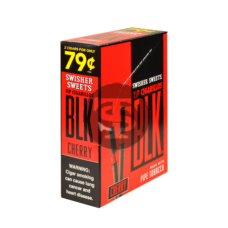 Swisher Sweets BLK Tip Cigarillos Pre Priced 2 For 79c 15 pouches of 2 Cherry 1