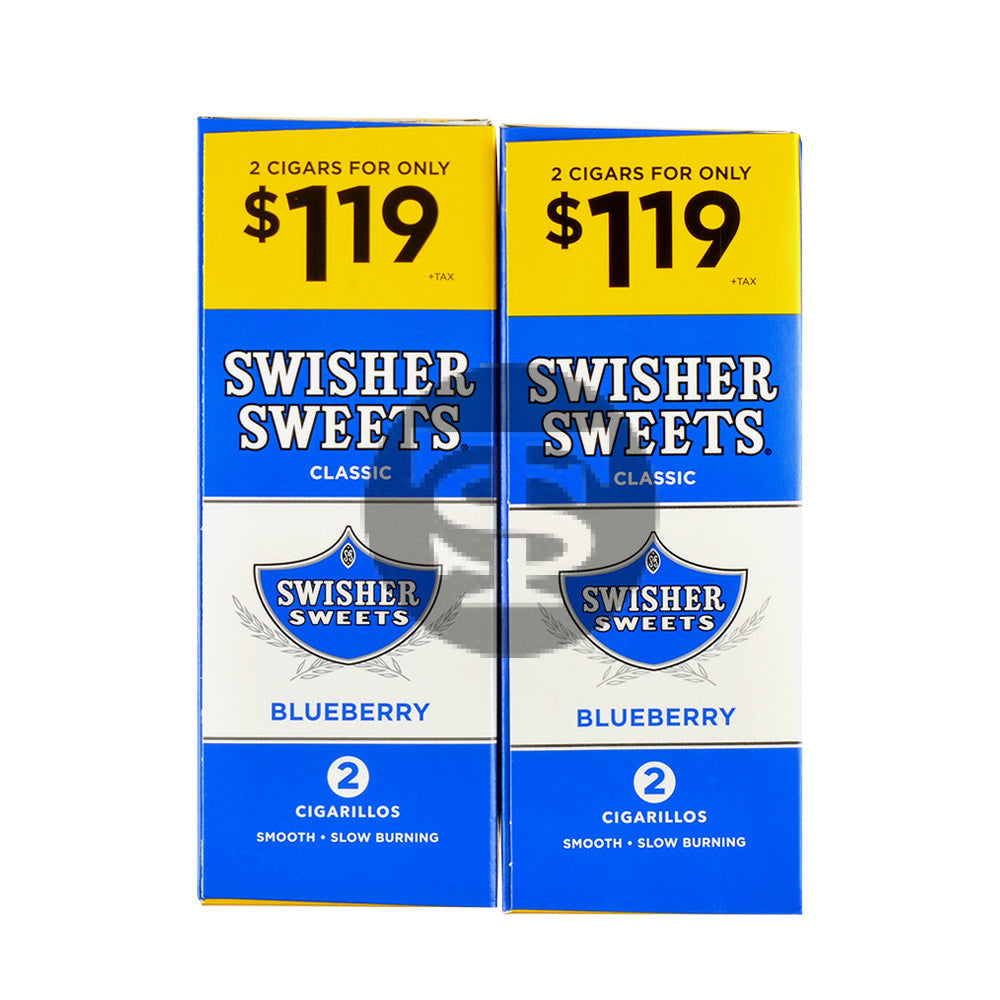 Swisher Sweets Cigarillos $1.19 Pre Priced 30 Packs of 2 Cigars Blueberry