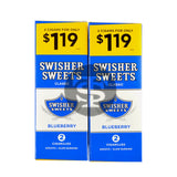 Swisher Sweets Cigarillos $1.19 Pre Priced 30 Packs of 2 Cigars Blueberry