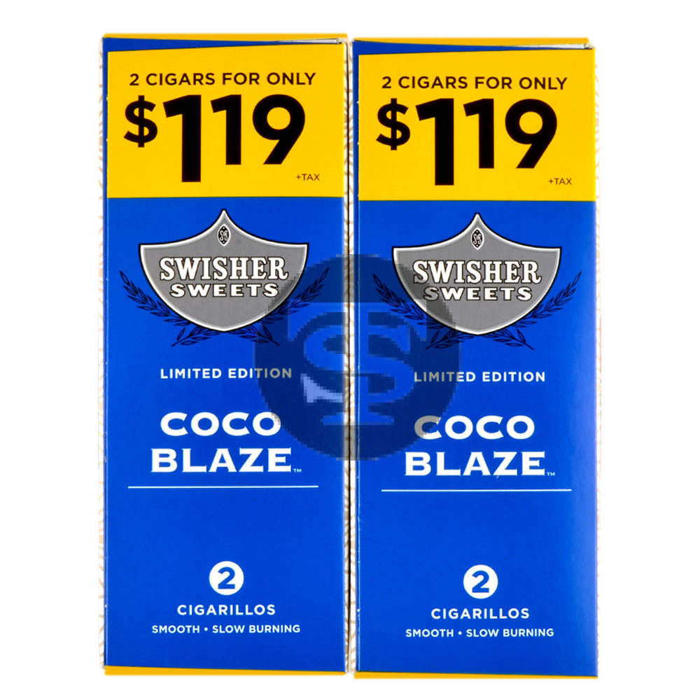 Swisher Sweets Cigarillos $1.19 Pre Priced 30 Packs of 2 Cigars Coco Blaze
