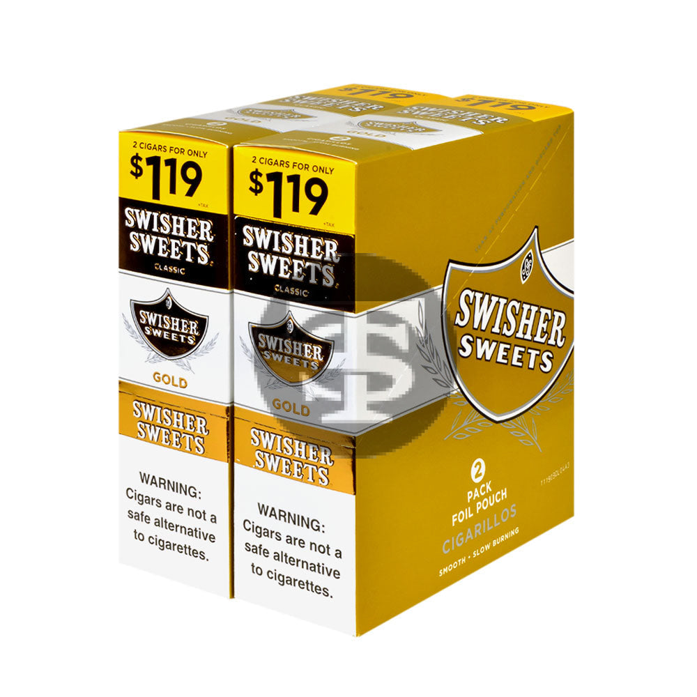 Swisher Sweets Cigarillos $1.19 Pre Priced 30 Packs of 2 Cigars Gold