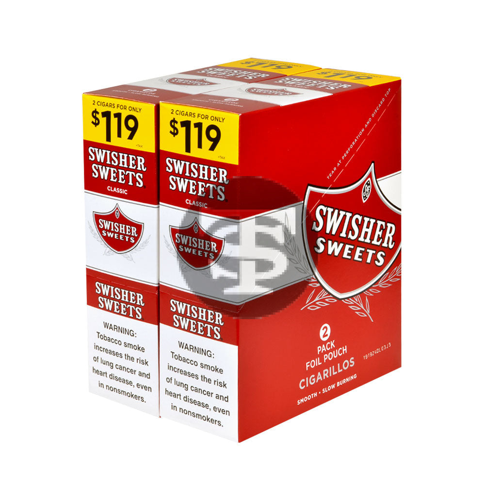 Swisher Sweets Cigarillos $1.19 Pre Priced 30 Packs of 2 Cigars Regular