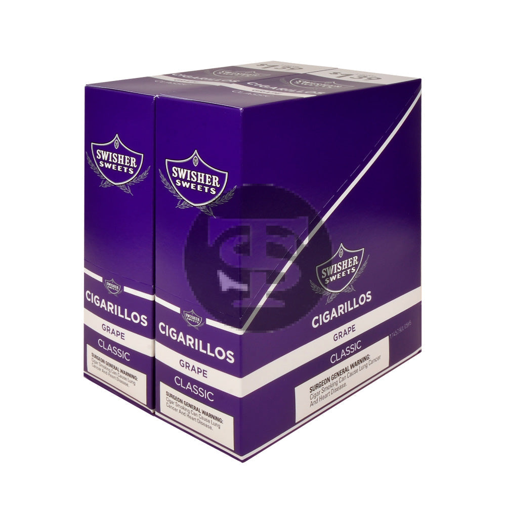 Swisher Sweets Grape 一箱 Swisher Sweets Grape Cigarillos | $1.39 Pre Priced | 30 Packs of 2
