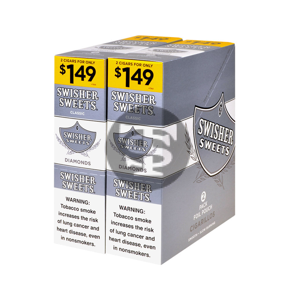 Swisher Sweets Cigarillos 1.49 Cent Pre Priced 30 Packs of 2 Cigars Diamond 1