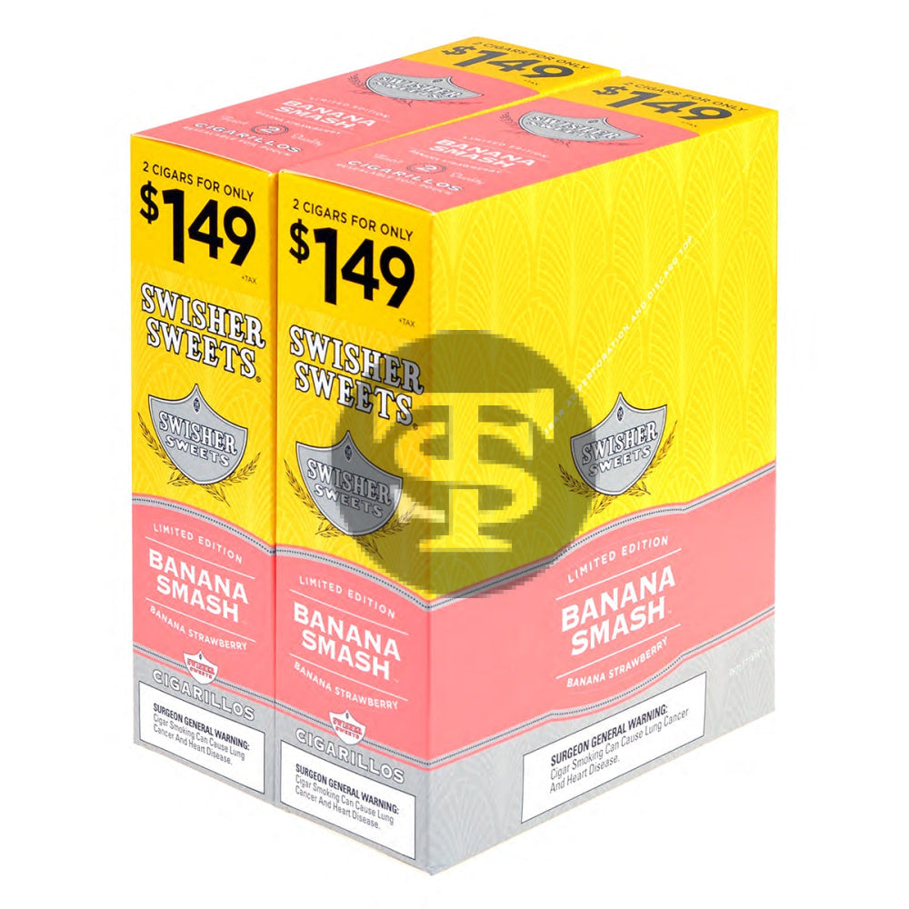 Swisher Sweets Cigarillos 1.49 Pre Priced 30 Pouches of 2 Banana Smash 1