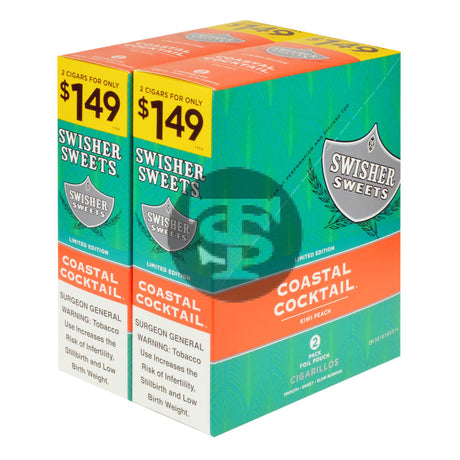 Swisher Sweets Cigarillos 1.49 Pre Priced 30 Pouches of 2 Coastal Cocktail 1