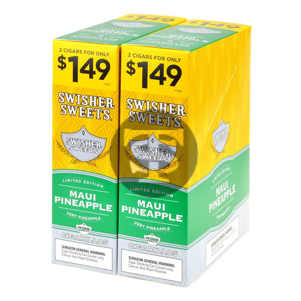 Swisher Sweets Cigarillos 1.49 Pre Priced 30 Pouches of 2 Maui Pineapple 1