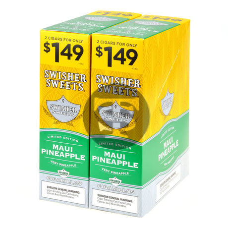 Swisher Sweets Cigarillos 1.49 Pre Priced 30 Pouches of 2 Maui Pineapple 1