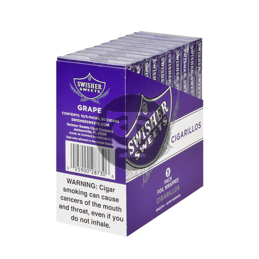 Swisher Sweets Cigarillos 10 Packs of 5 Grape – Tobacco Stock