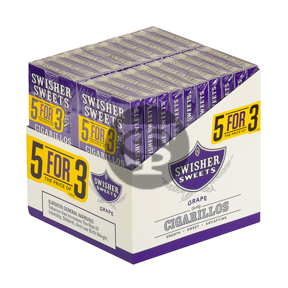 Swisher Sweets Grape Cigarillos | 20 Packs of 5 cigars