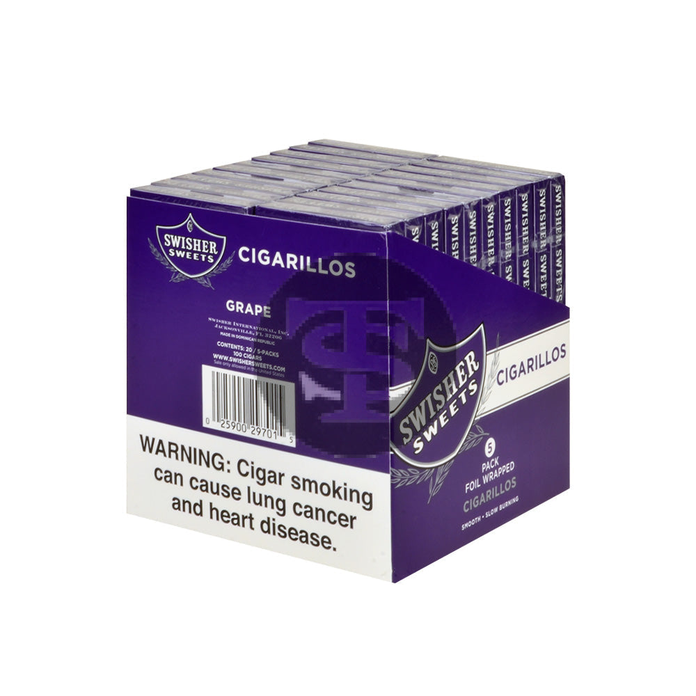 Swisher Sweets グレープ Swisher Sweets Grape Cigarillos | 20 Packs of 5 cigars