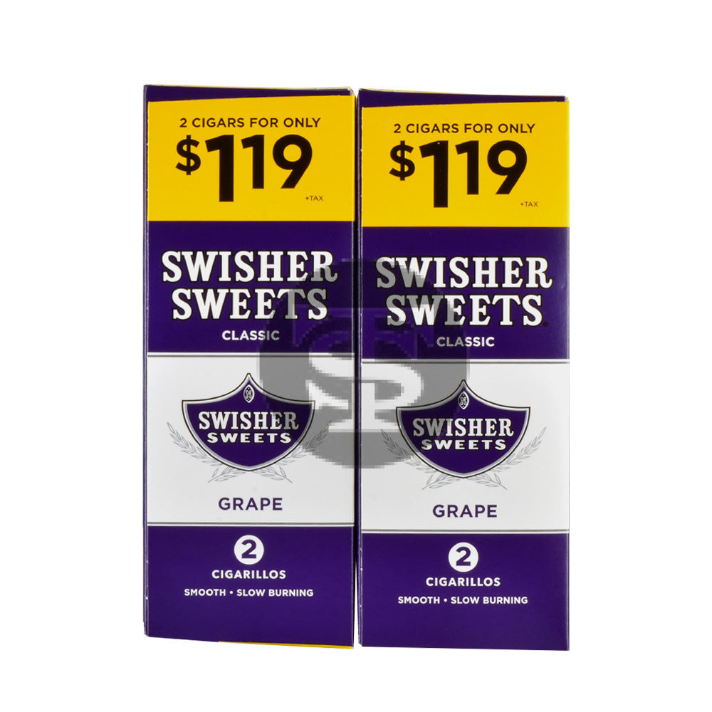 Swisher Sweets Grape 一箱 Swisher Sweets Grape Cigarillos | 30x2 Cigars | $1.19