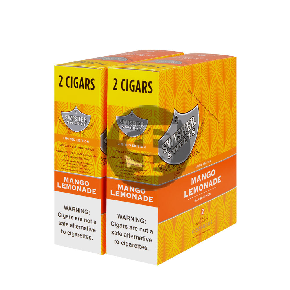 Swisher Sweets Cigarillos 30 Packs of 2 Cigars Mango Lemonade