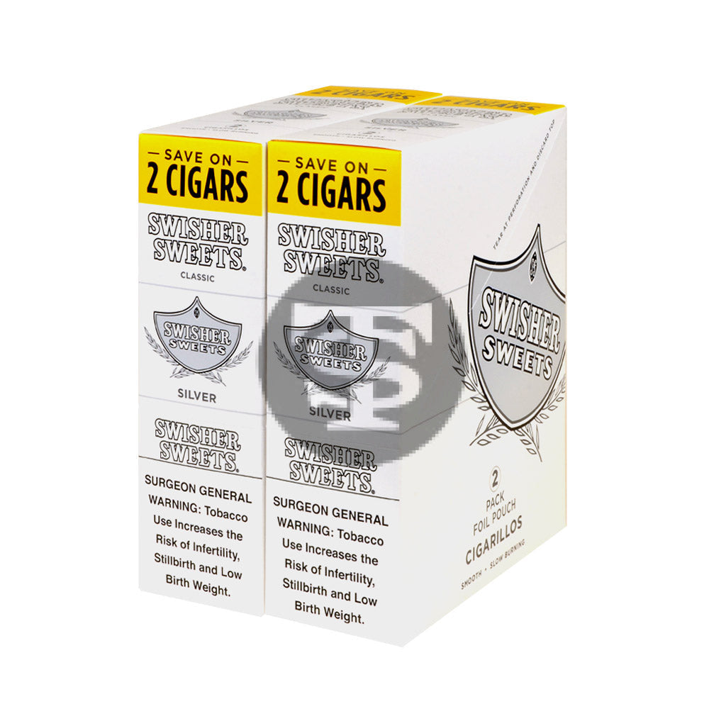 Swisher Sweets Cigarillos 30 Packs of 2 Cigars Silver 1