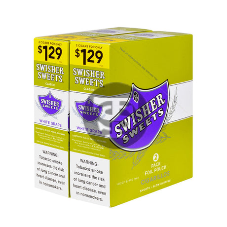 Swisher Sweets Cigarillos 30 Packs of 2 Cigars White Grape $1.29