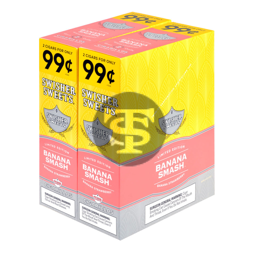 Swisher Sweets Cigarillos 99 Cent Pre Priced 30 Packs of 2 Cigars Banana Smash 1