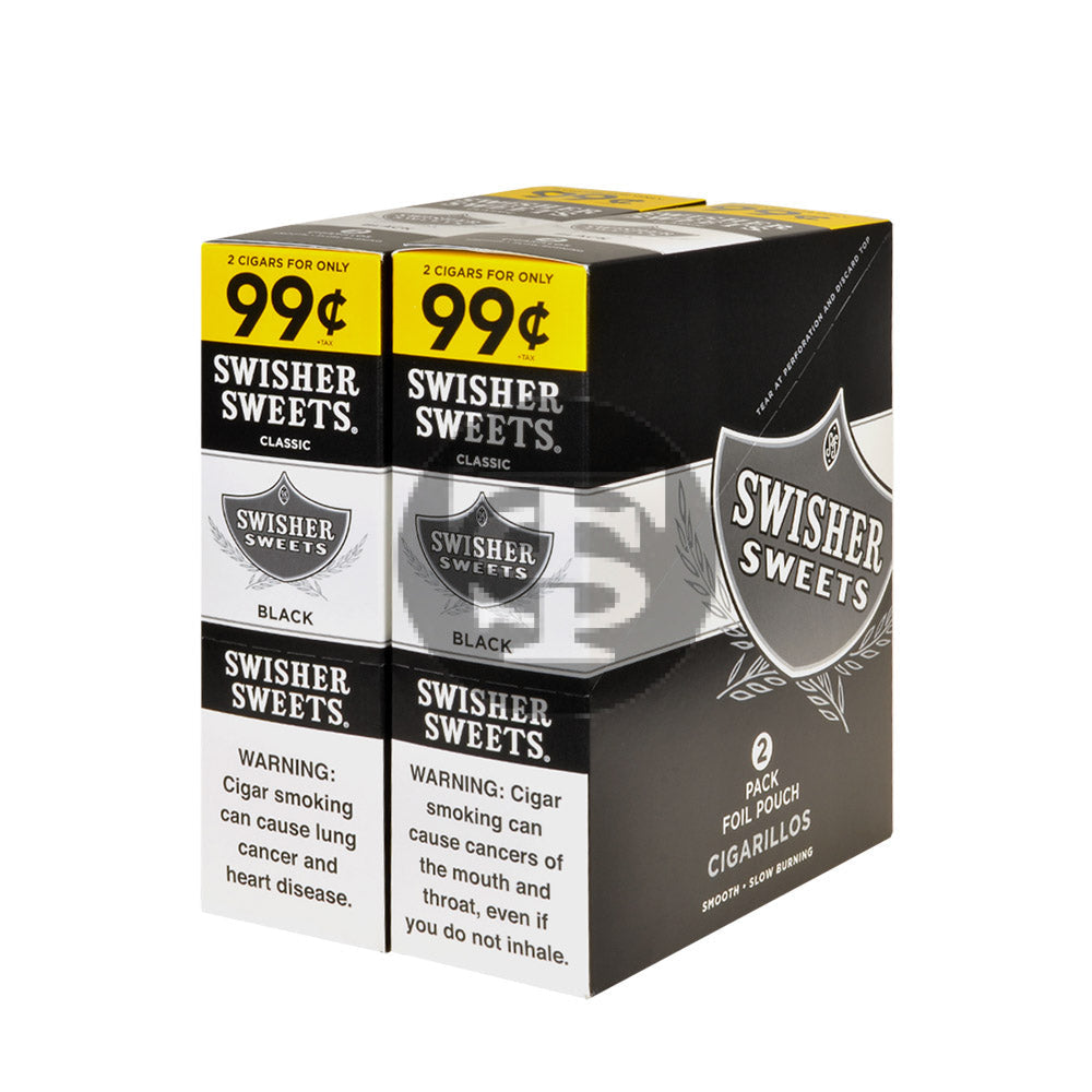 Swisher Sweets Cigarillos 99 Cent Pre Priced 30 Packs of 2 Cigars Black