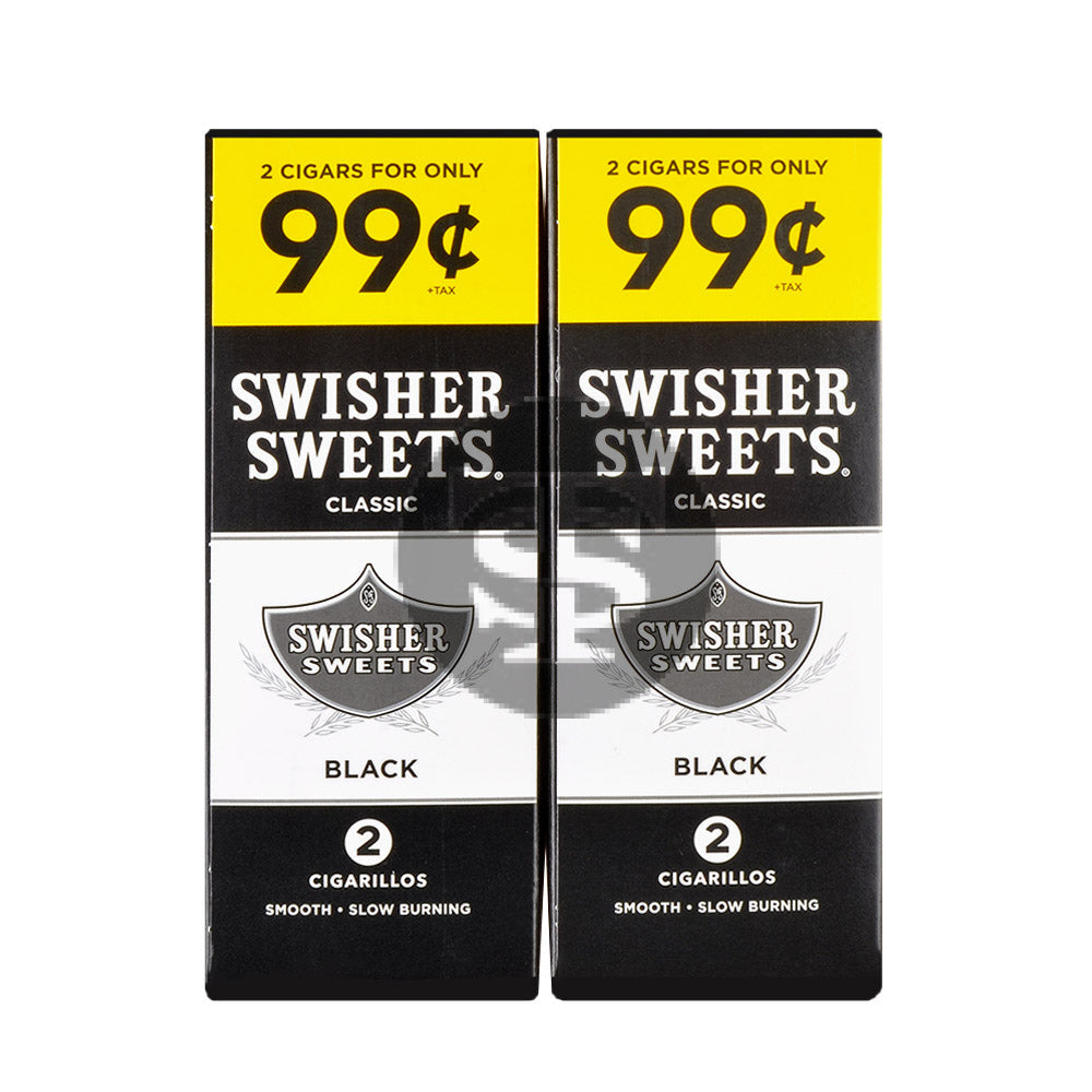 Swisher Sweets Cigarillos 99 Cent Pre Priced 30 Packs of 2 Cigars Black