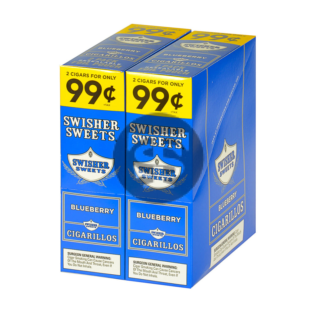Swisher Sweets Cigarillos 99 Cent Pre Priced 30 Packs of 2 Cigars Blueberry 4
