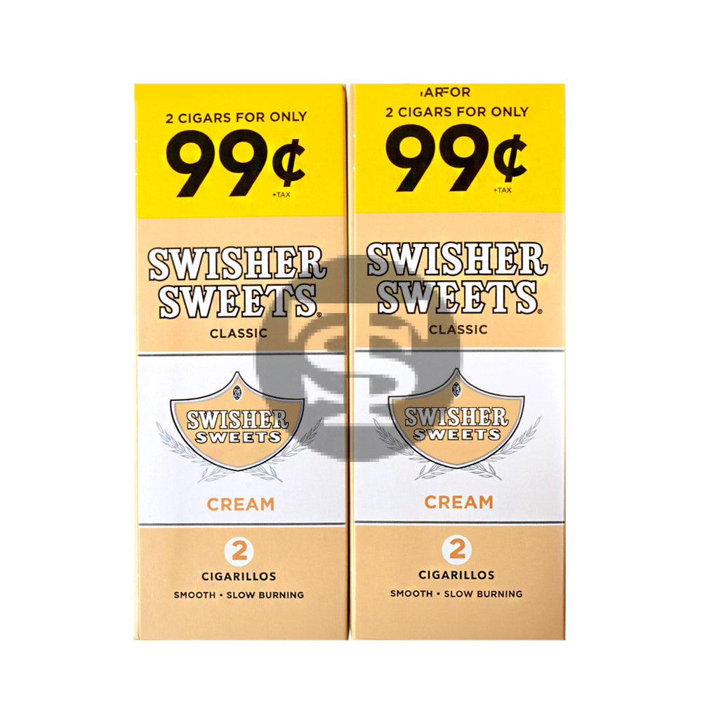 Swisher Sweets Cigarillos 99 Cent Pre Priced 30 Packs of 2 Cigars Cream