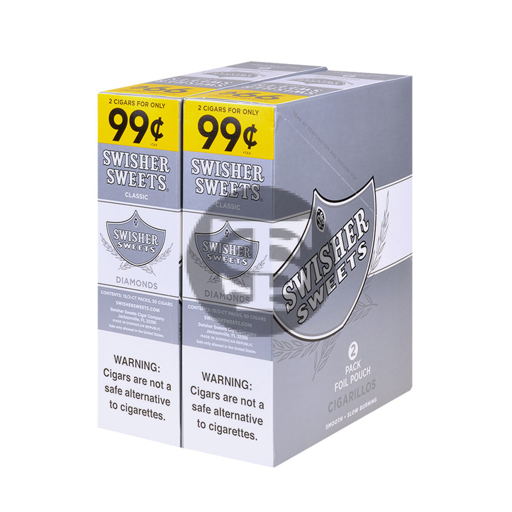 Swisher Sweets Cigarillos 99 Cent Pre Priced 30 Packs of 2 Cigars Diamond 2