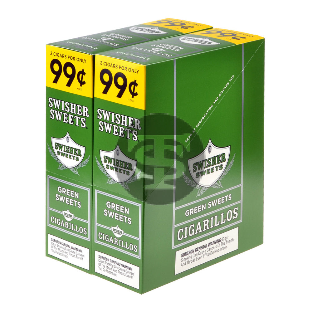 Swisher Sweets Cigarillos 99 Cent Pre Priced 30 Packs of 2 Cigars Green Sweets 4