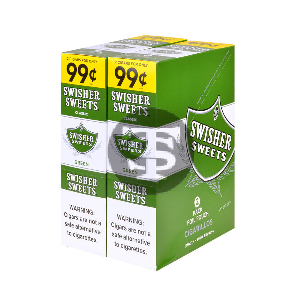 Swisher Sweets Cigarillos 99 Cent Pre Priced 30 Packs of 2 Cigars Green Sweets 1