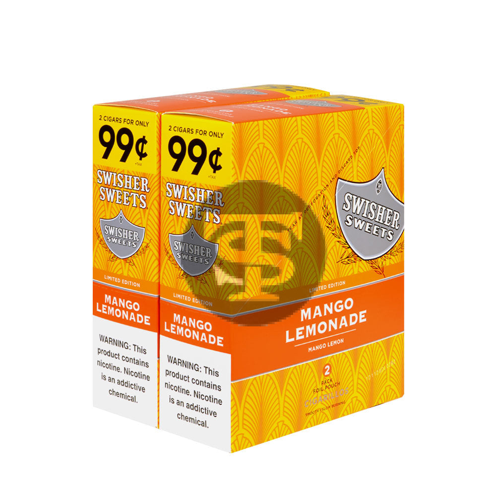 Swisher Sweets Cigarillos 99 Cent Pre Priced 30 Packs of 2 Cigars Mango Lemonade