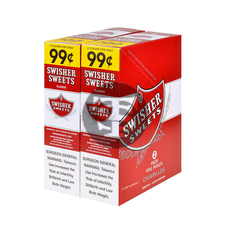 Swisher Sweets Cigarillos 99 Cent Pre Priced 30 Packs of 2 Cigars Regular 2
