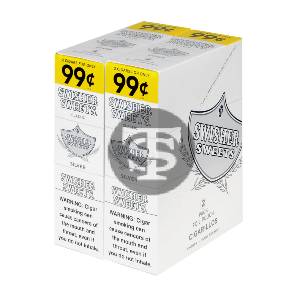 Swisher Sweets Cigarillos 99 Cent Pre Priced 30 Packs of 2 Cigars Silver 1