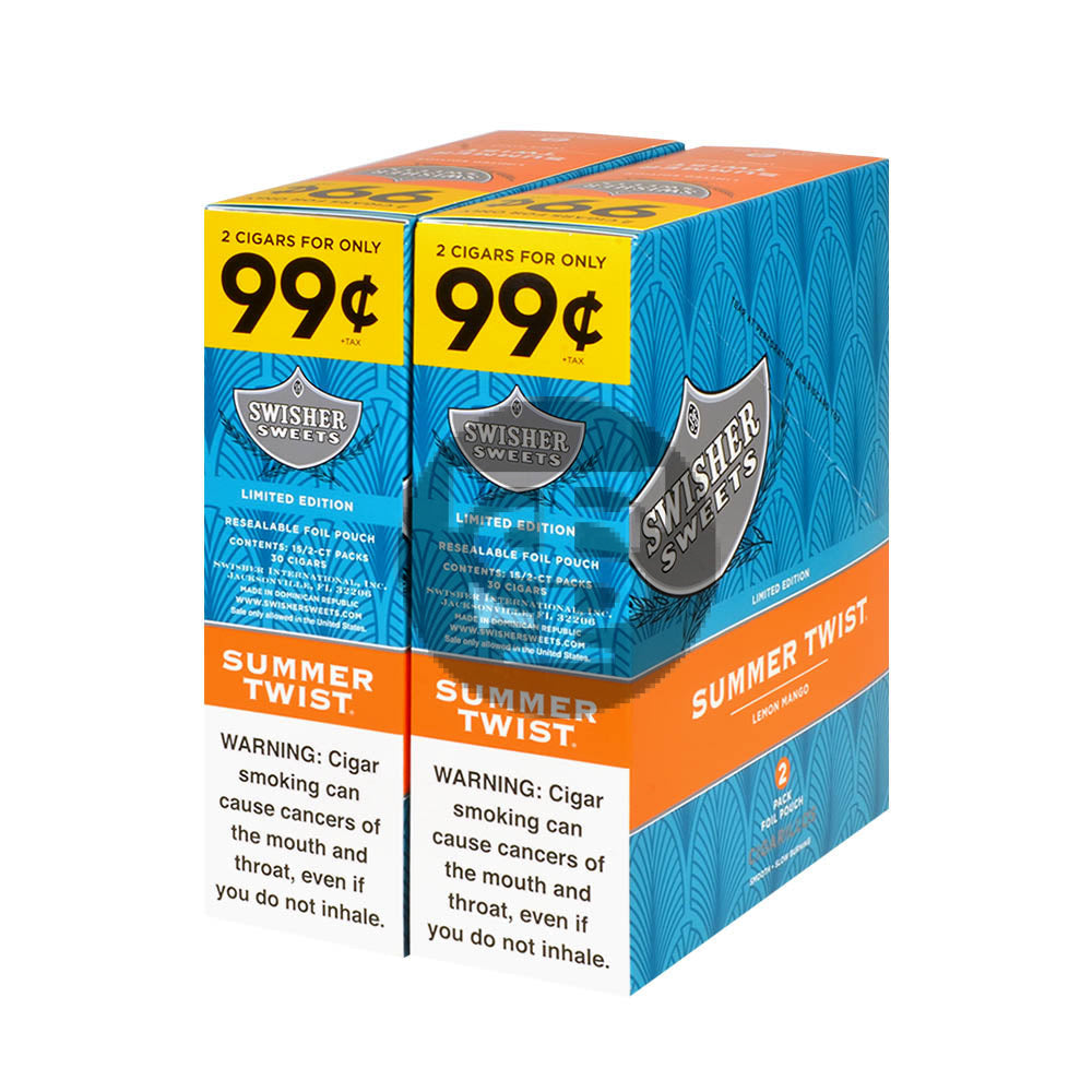 Swisher Sweets Cigarillos 99 Cent Pre Priced 30 Packs of 2 Cigars Summer Twist 2