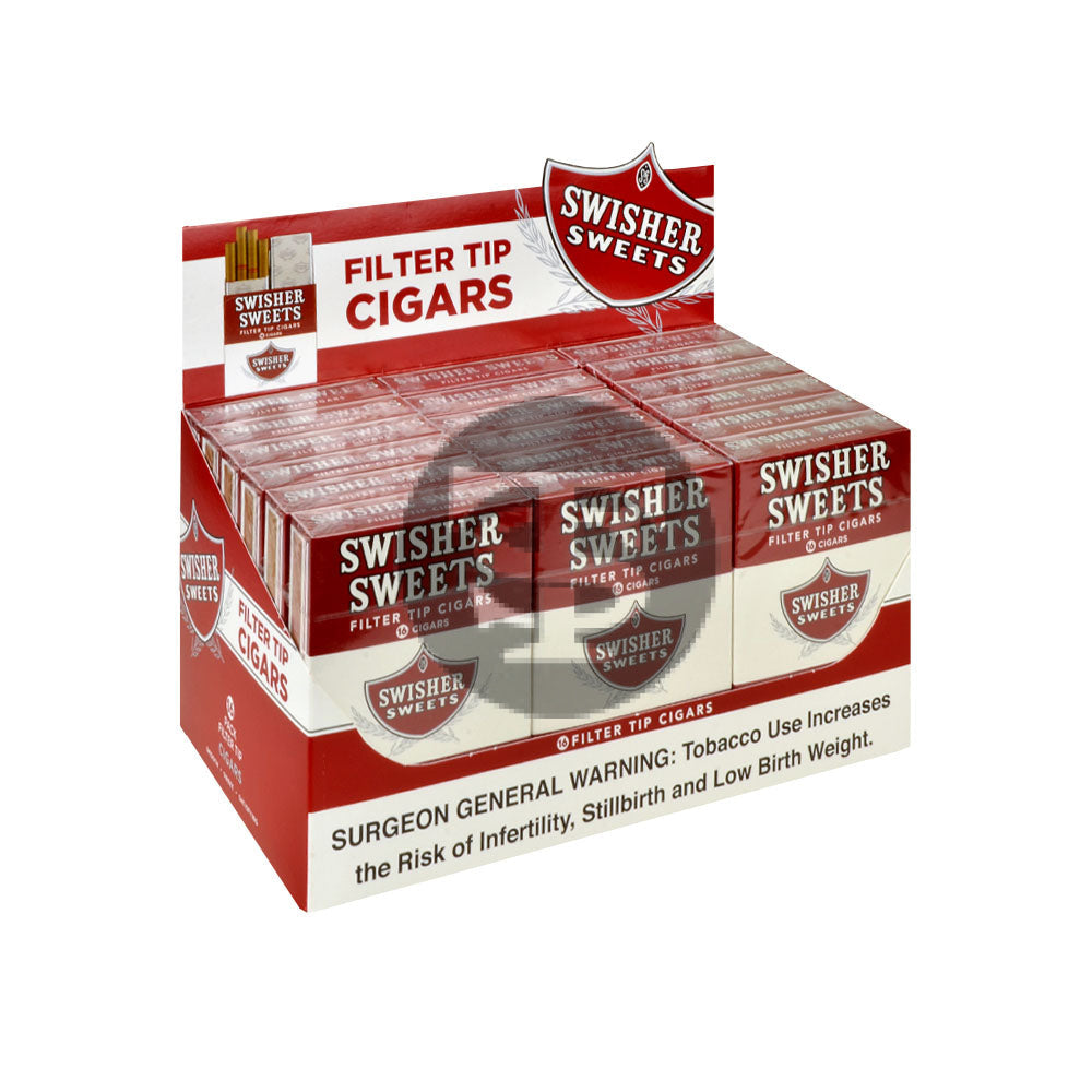 Swisher Sweets Filter Tip Cigars 18 Packs of 16 Regular Display 1