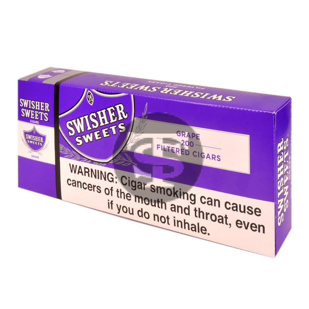 Swisher Sweets Filtered Cigars 10 Packs of 20 Grape
