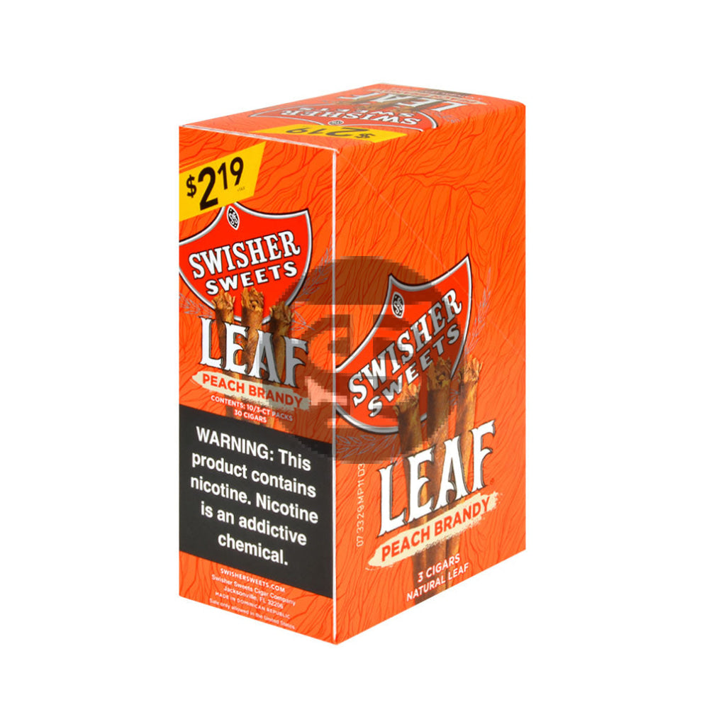 Swisher Sweets Leaf 3 for $2.19 Pack of 30 Peach Brandy